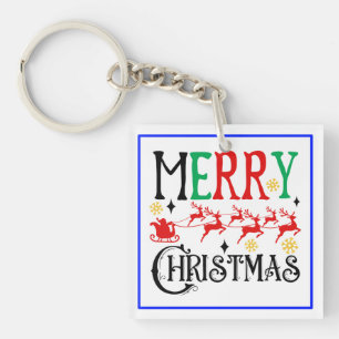 Porte-clefs Joyeux Noël Père Noël Sleigh-61049 T-Shirt