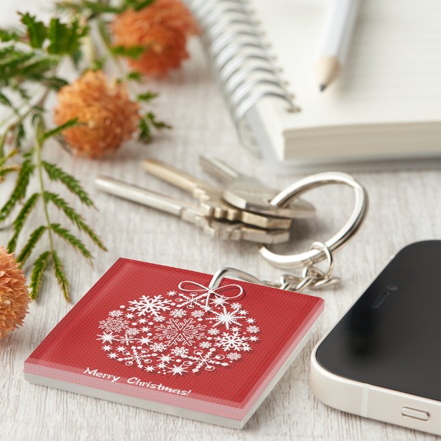 Porte-clefs Joyeux Noël Snowflake Porte - clé (Créateur téléchargé)