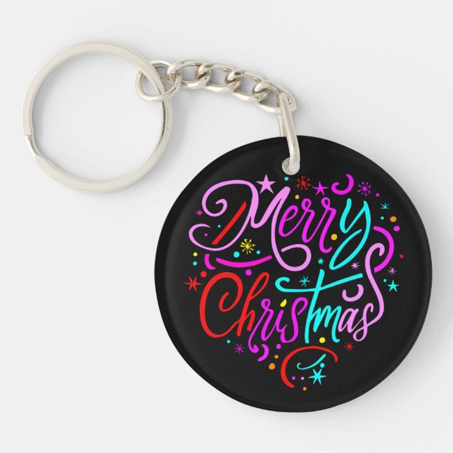 Porte-clefs Joyeux Noël - T-shirt design Noël (Devant)