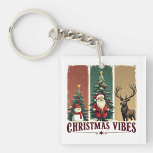 Porte-clefs Joyeux Noël Vibes seulement Noël