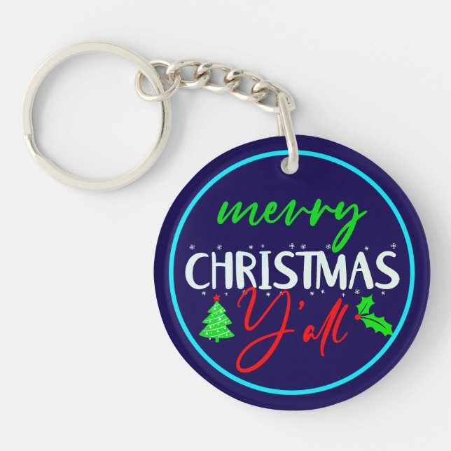 Porte-clefs Joyeux Noël Y'all-85217 (Devant)