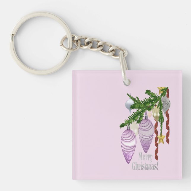 Porte-clefs Joyeux ornements de Noël : (Devant)