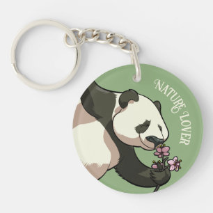Porte-clefs Joyeux Panda odé Blossom Nature Lover Cartoon
