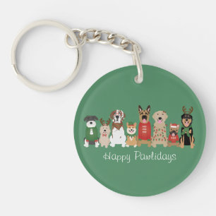 Porte-clefs Joyeux Pawlidays Chiens Red Green