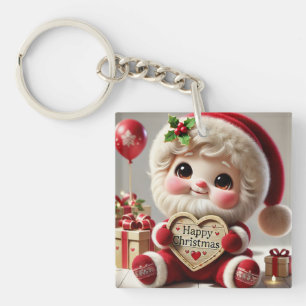 Porte-clefs Joyeux Père Noël Salutation de Noël