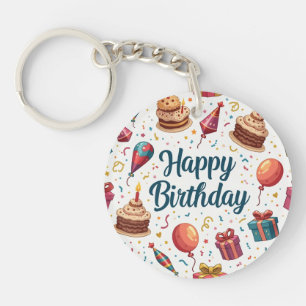 Porte-clefs Joyeux Porte - clé acrylique d'anniversaire avec b