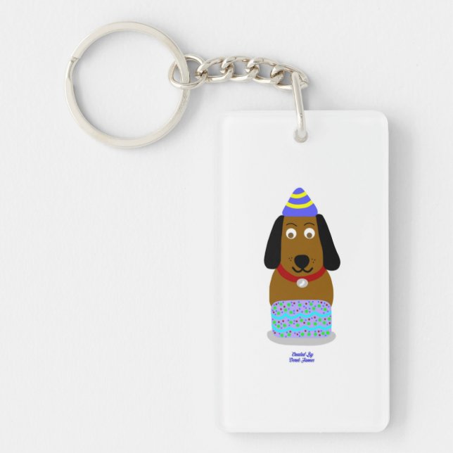 Porte-clefs Joyeux Porte - clé du rectangle de sélection d'ann (Devant)