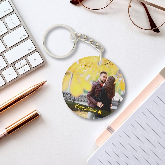 Porte-clefs Joyeux Porte - clé photo de couple d'automne (Créateur téléchargé)