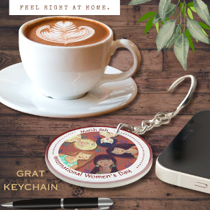 Porte-clefs Joyeux Portrait de la Journée Internationale des F