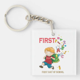Porte-clefs Joyeux premier jour d'école Retour à l'école bébé