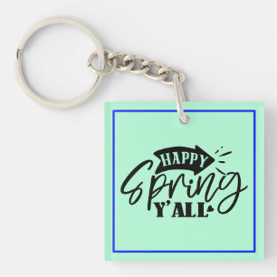 Porte-clefs Joyeux Printemps à Tous Typographie Design-49765