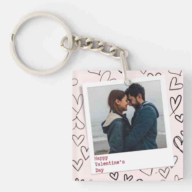 Porte-clefs Joyeux Valentines Jour Moderne Design Romantique P (Devant)