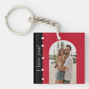 Porte-clefs Joyeux Valentines jour moderne simple photo romant