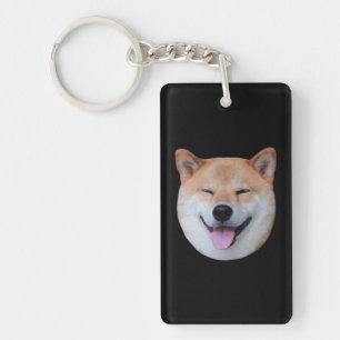 Porte-clefs Joyeux visage de shiba inu Sourire cadeau de chi