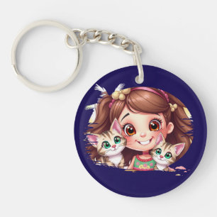 Porte-clefs Joyful Moments with My Kitties