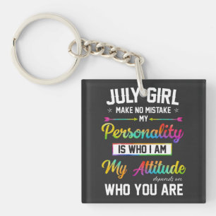 Porte-clefs Juillet fille ne se trompe pas