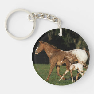 Porte-clefs Jument et poulain d'Appaloosa