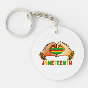 Porte-clefs Juneteenth cœur