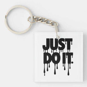 Porte-clefs Just Do It! T-shirt Lettrage Gras Rétro