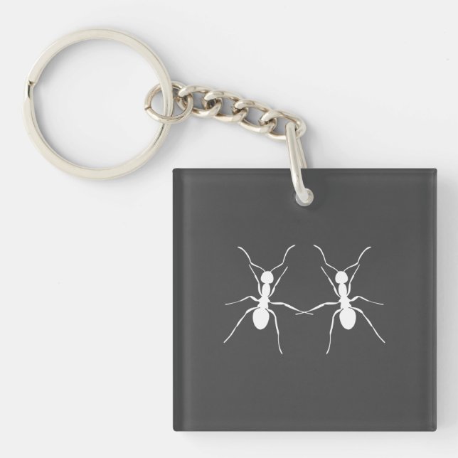 Porte-clefs Juste nous deux. Conception de couple Fun Ant (Devant)