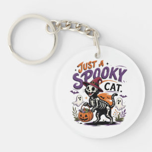 Porte-clefs Juste un chat effrayant Halloween 
