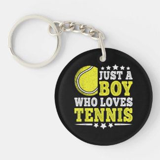 Porte-clefs Juste un garçon qui aime le tennis amateur de tenn