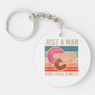 Porte-clefs Juste Un Homme Qui Aime Les Donuts 2 Dans Le Pinky