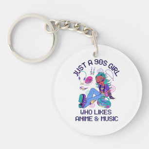 Porte-clefs Juste une fille des années 90 qui aime la musique