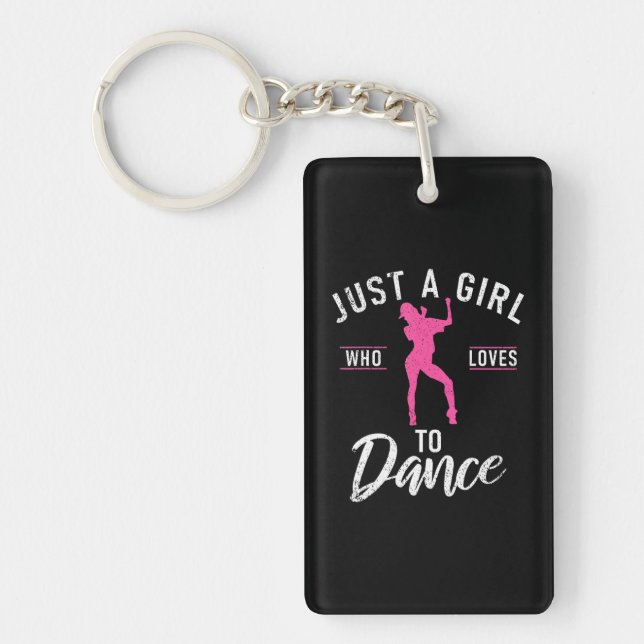 Porte-clefs Juste une fille qui aime danser Danser Amour (Devant)