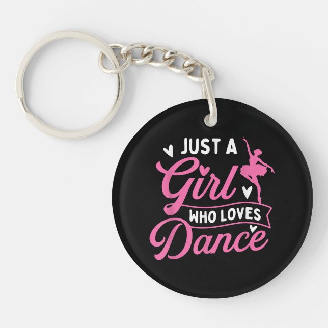 Porte-clefs Juste Une Fille Qui Aime La Danse - Danseuse Amant (Devant)
