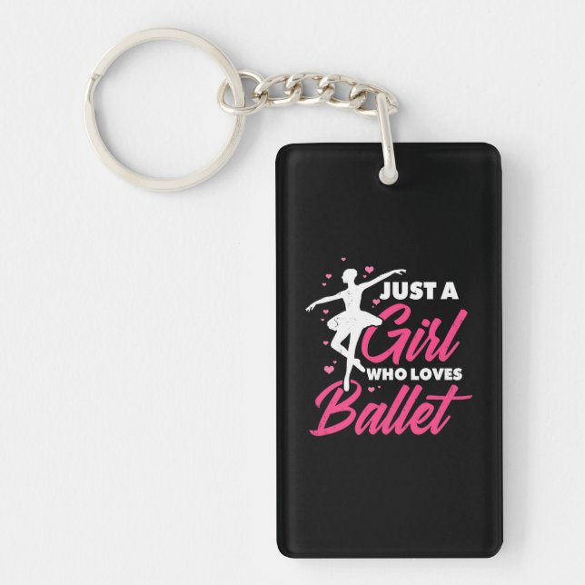 Porte-clefs Juste Une Fille Qui Aime La Danse De Ballet (Devant)