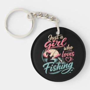 Porte-clefs Juste Une Fille Qui Aime La Pêche