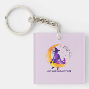 Porte-clefs Juste Une Fille Qui Aime Le Chat