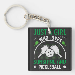 Porte-clefs Juste Une Fille Qui Aime Le Soleil Et Le Picklebal