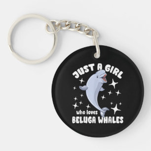 Porte-clefs Juste une fille qui aime les baleines blanches