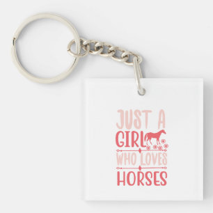 Porte-clefs Juste une fille qui aime les chevaux