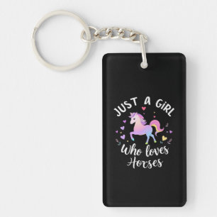 Porte-clefs Juste une fille qui aime les chevaux