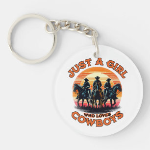 Porte-clefs Juste une fille qui aime les cow-boys
