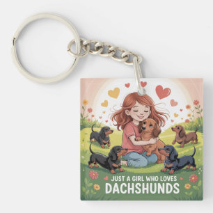 Porte-clefs Juste Une Fille Qui Aime Les Dachshunds
