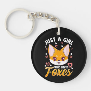 Porte-clefs Juste une fille qui aime les renards Enfants Fille