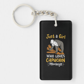 Porte-clefs Juste Une Fille Qui Aime Les Singes Capucins