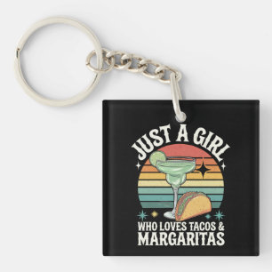 Porte-clefs Juste une fille qui aime les tacos et la margarita