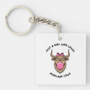 Porte-clefs Juste une fille qui aime les vaches des Highlands