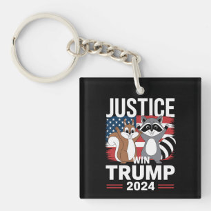 Porte-clefs Justice pour Peanut Win Trump 2024