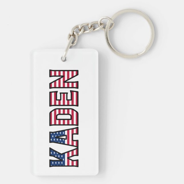 Porte-clefs Kaden Name Vorname USA Flagge Anhänger Schlüssel (Dos)