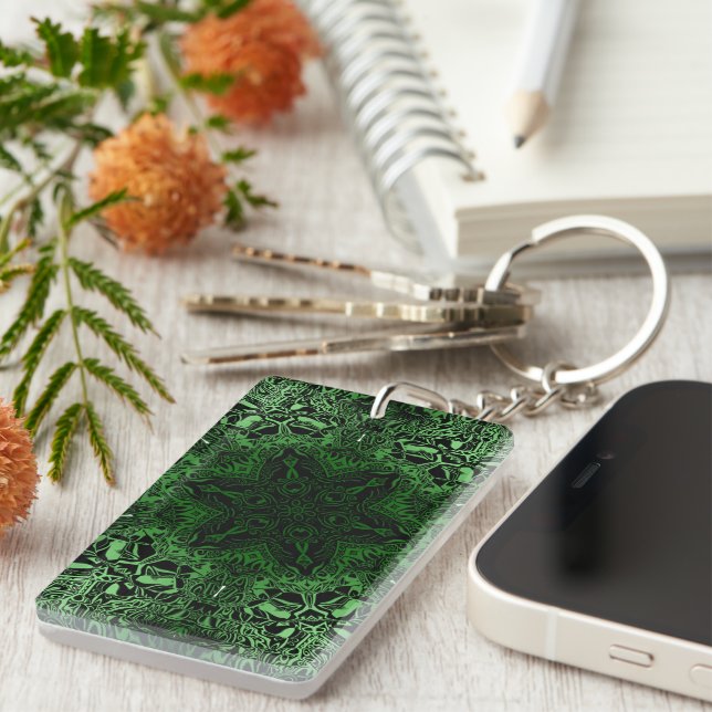 Porte-clefs Kaleidoscope vert (Devant droit)