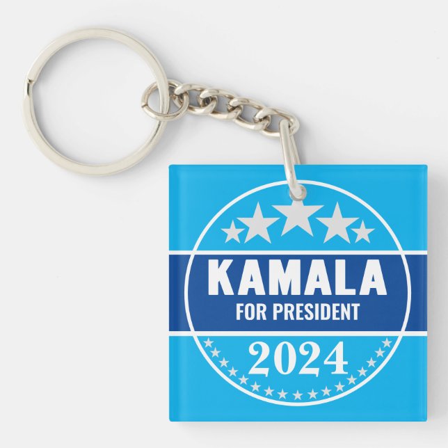 Porte-clefs Kamala Harris 2024 pour le président (Devant)
