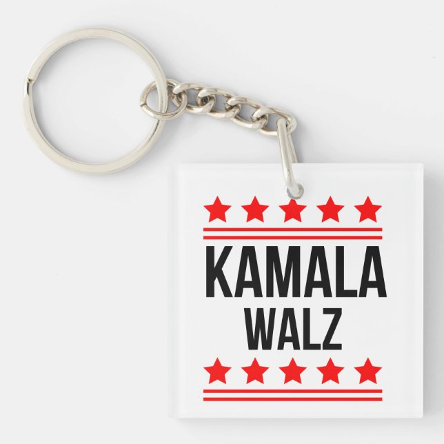 Porte-clefs Kamala Harris et Tim Walz 2024 (Devant)