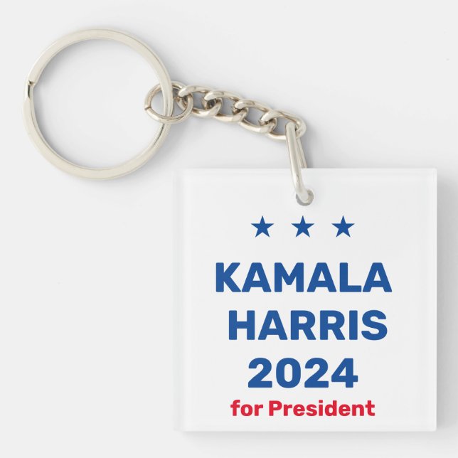 Porte-clefs Kamala Harris Pour Président 2024 (Devant)