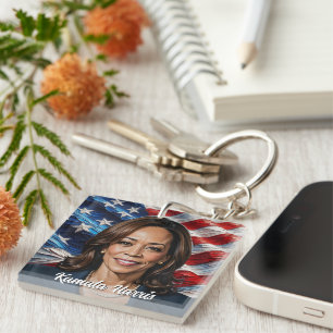Porte-clefs Kamala Harris Stars et Stripes